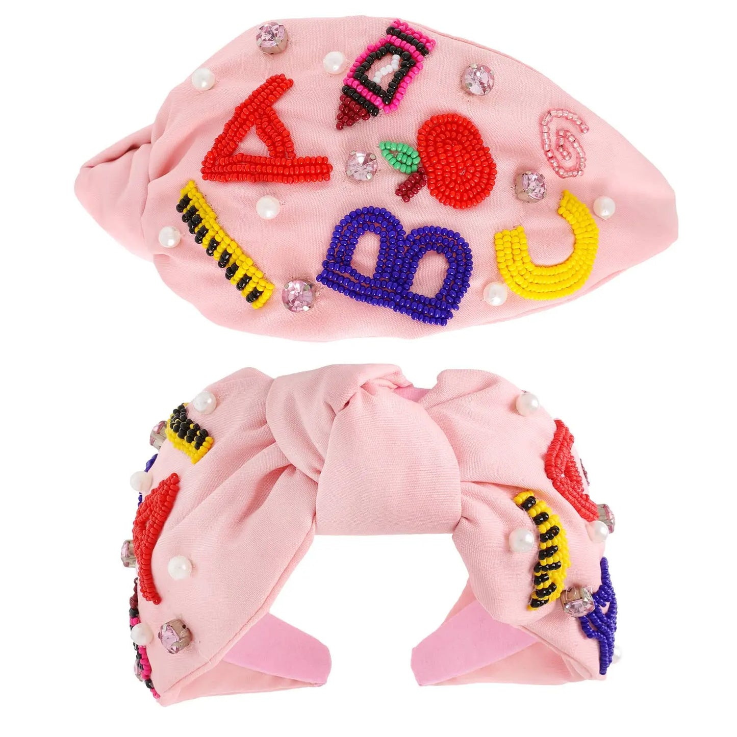 Teacher Appreciate Beaded Knotted Headband SP Sophia Collection