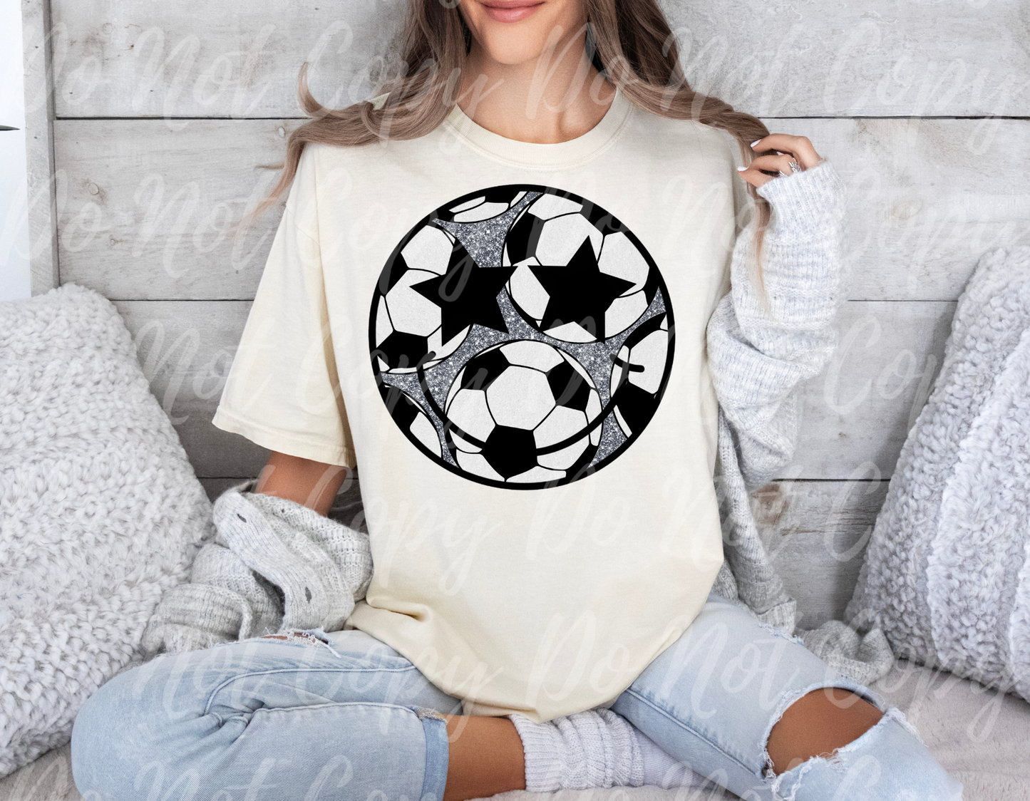 Soccer Ball Glitter Stars