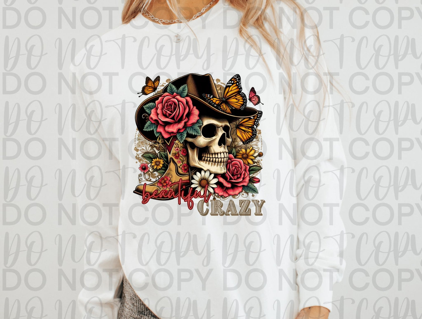 Beautiful crazy skull