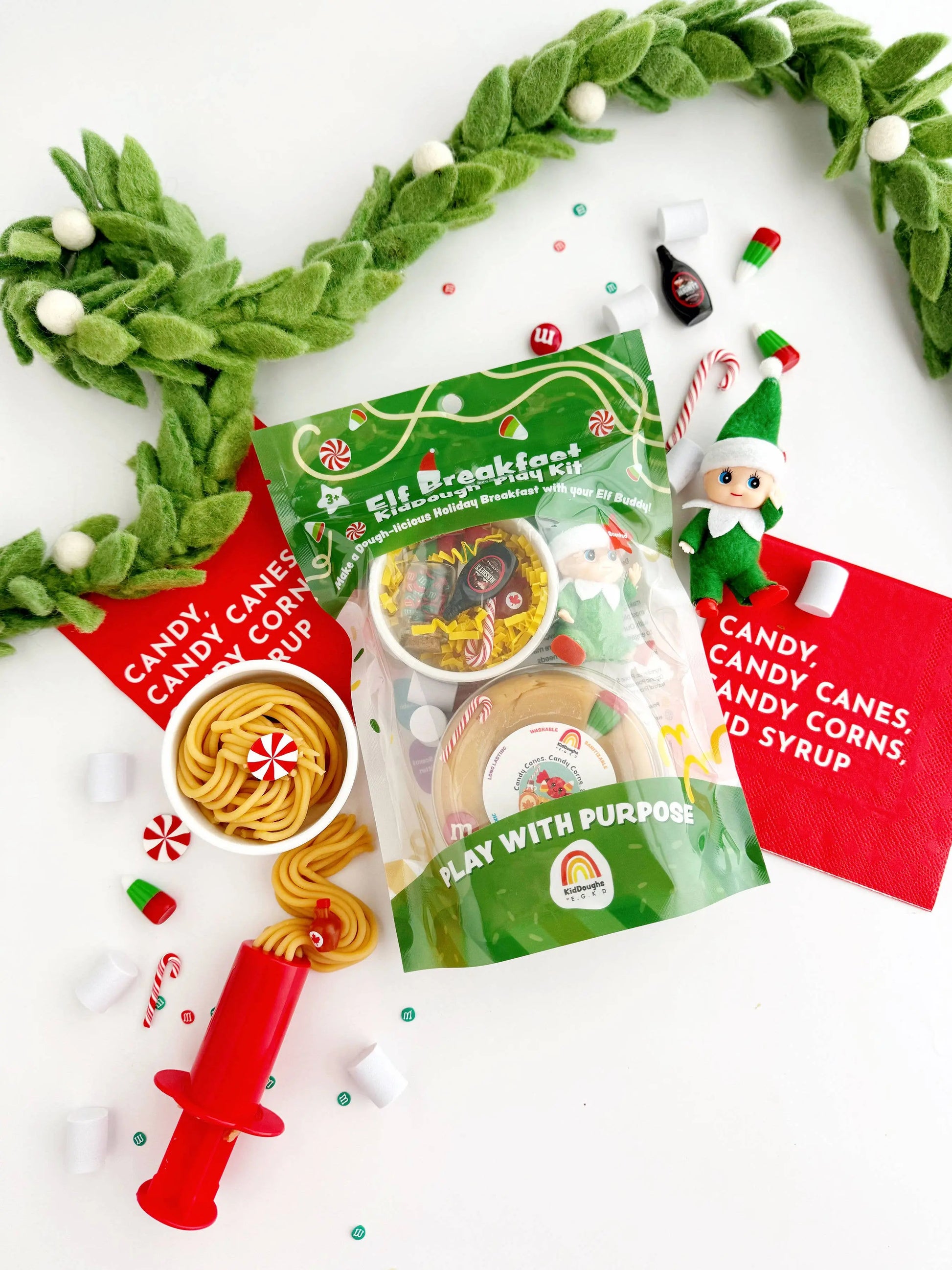 Elf Breakfast KidDough Play Kit Earth Grown KidDoughs (KidDoughs by EGKD)