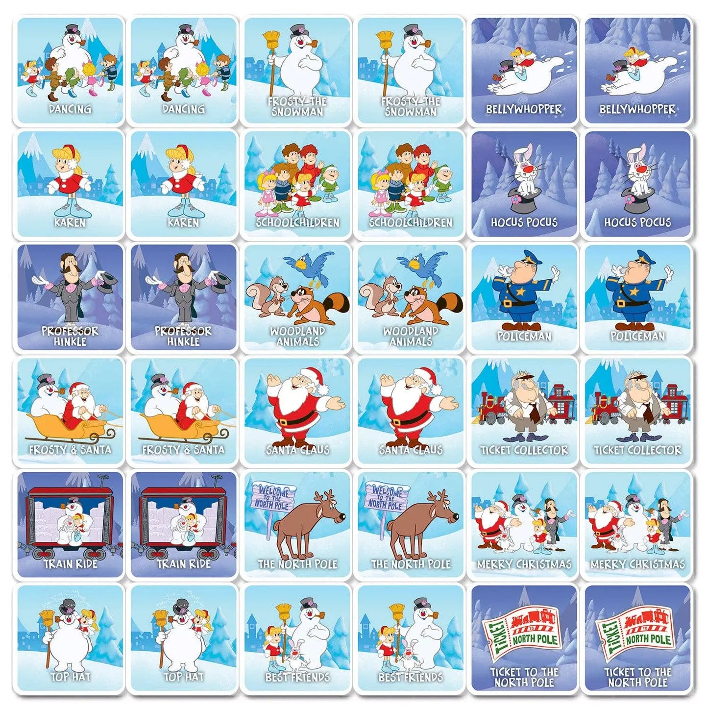 Frosty the Snowman Matching Game Masterpieces Puzzles