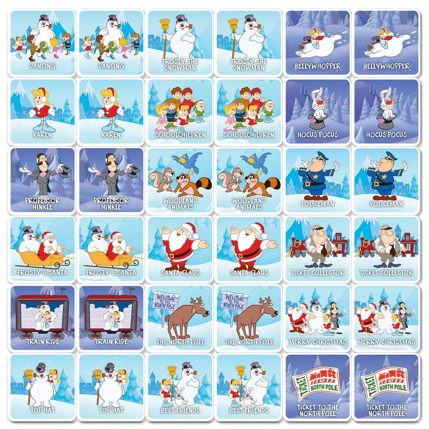 Frosty the Snowman Matching Game Masterpieces Puzzles