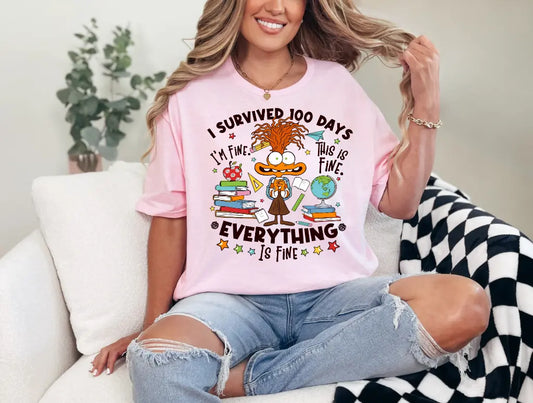 Survived 100 days Anxiety Character brandedbybarta