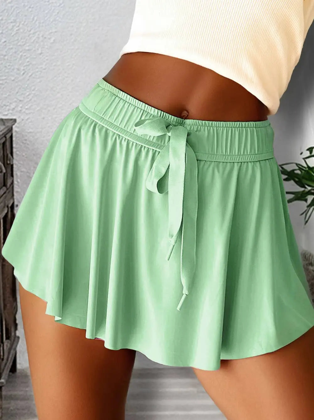 Drawstring High Waist Lined Tennis Skorts | 7 Colors - Branded By Barta