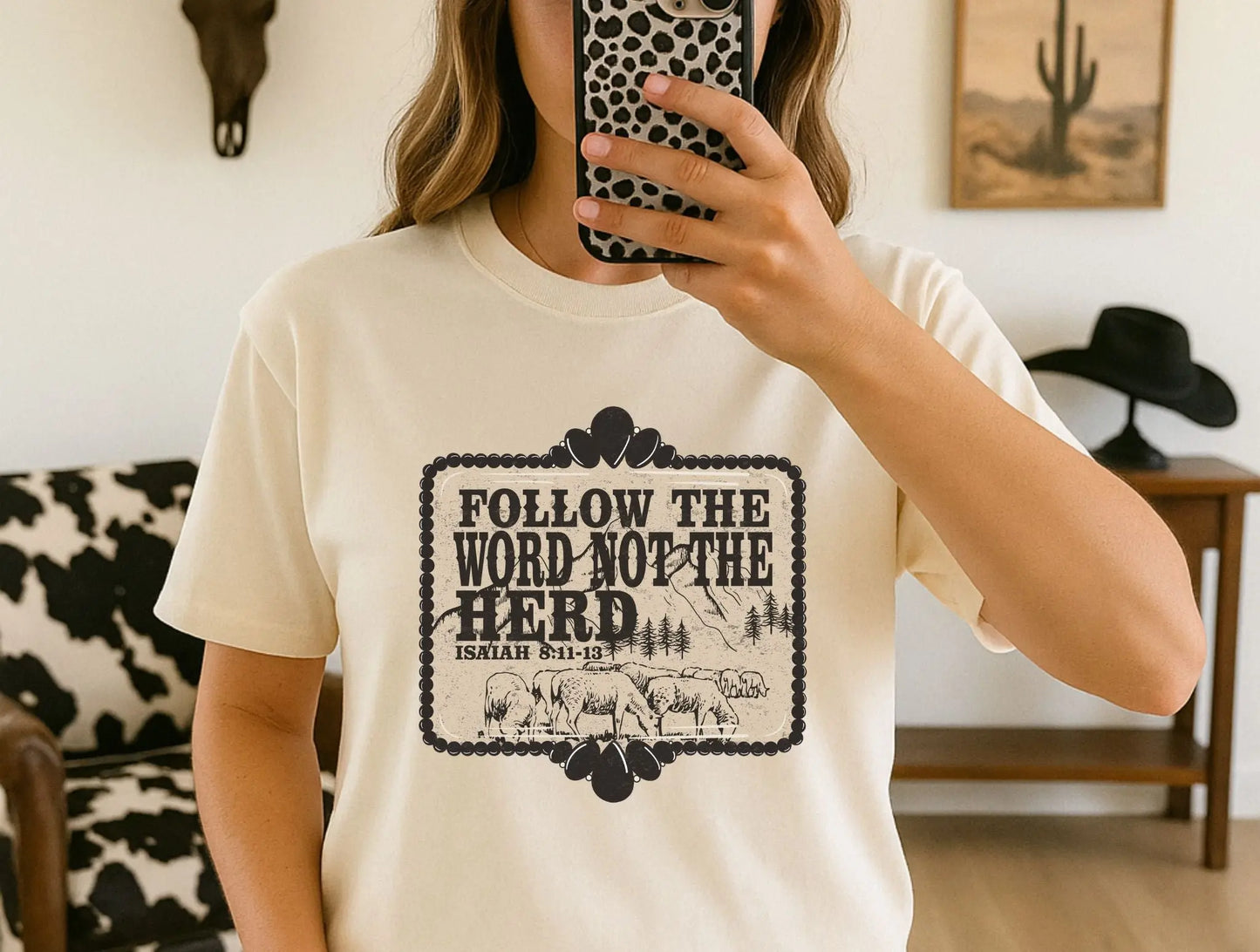 Follow the Word, Not the Herd Christian Graphic brandedbybarta