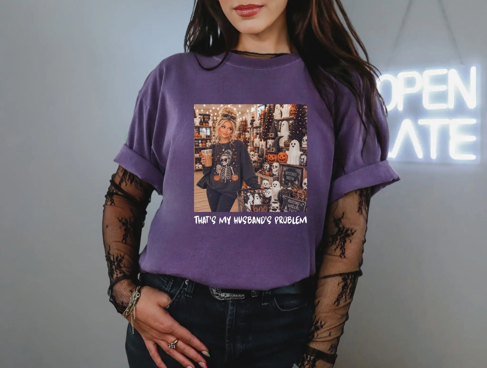 That’s My Husband’s Problem Halloween Graphic brandedbybarta