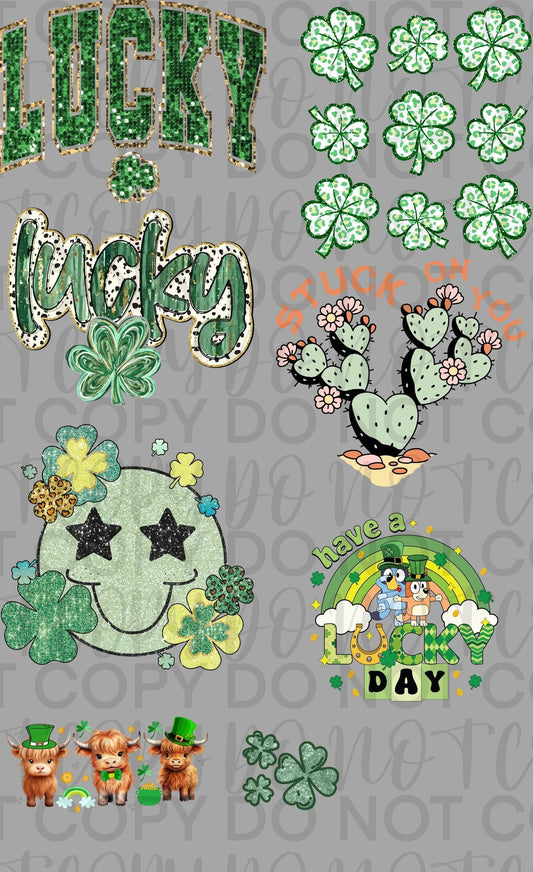 St. Patricks Day Premade Gang Sheet