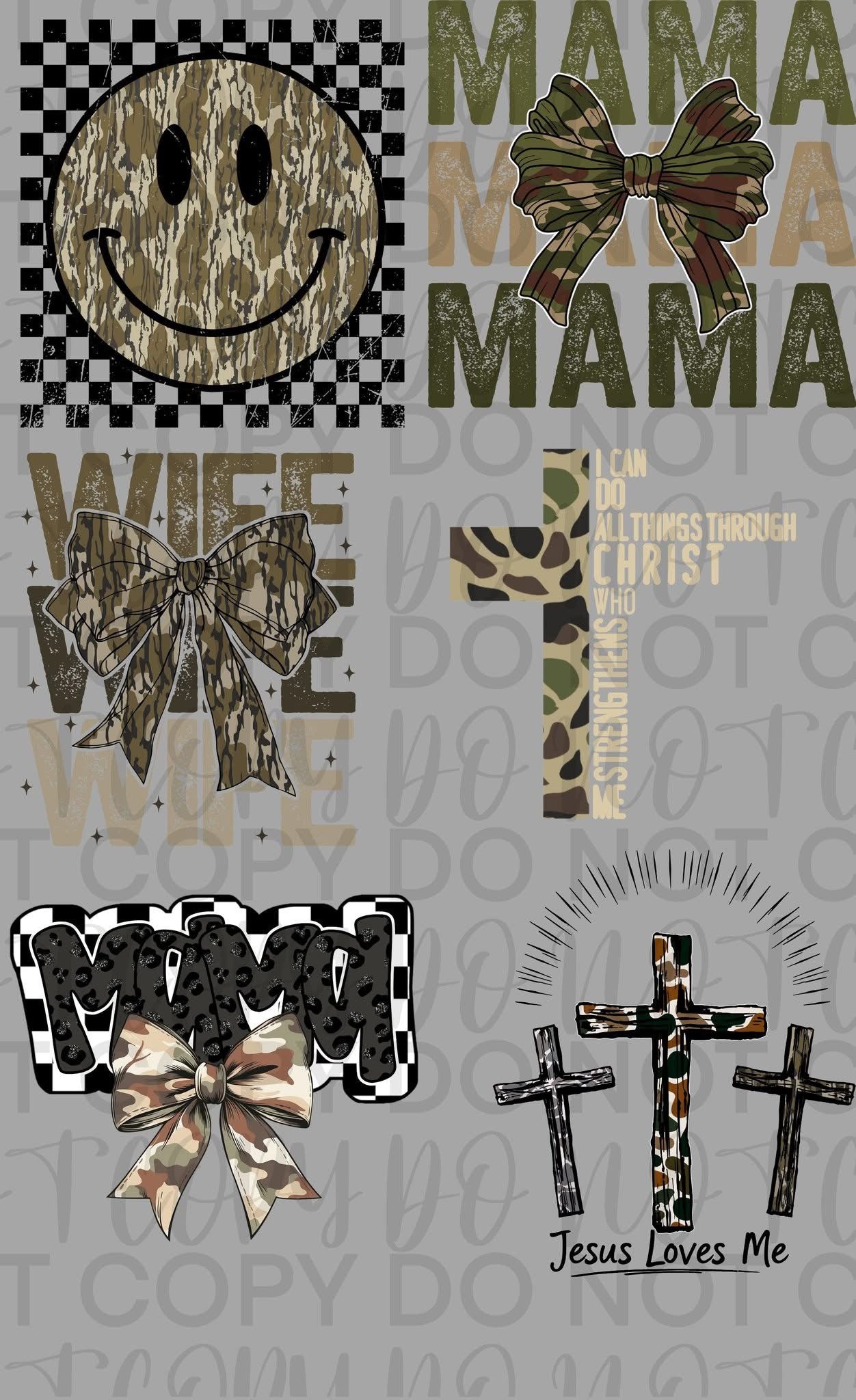 Mama Camo Premade Gang Sheet