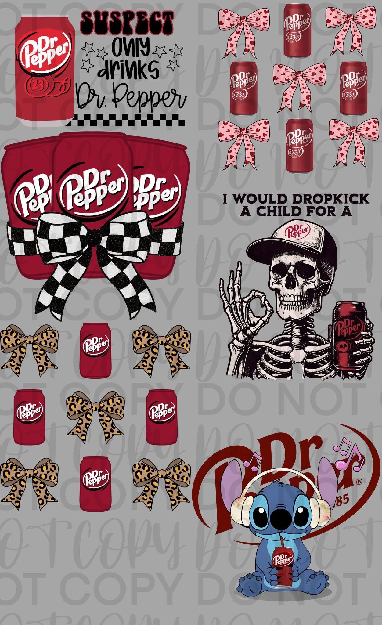 Dr. Pepper Premade Gang Sheet