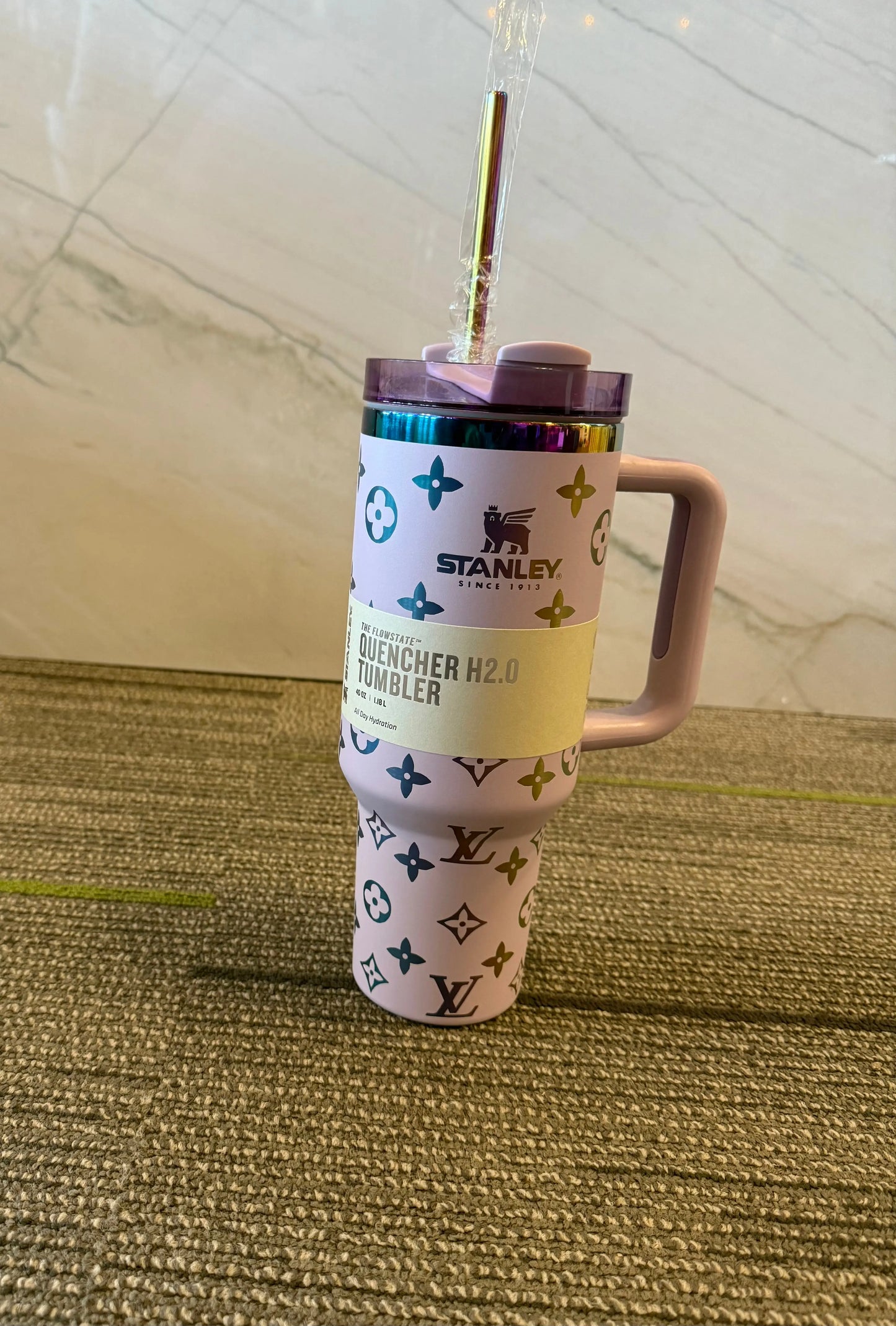 40 ounce travel tumbler - LV Inspired brandedbybarta