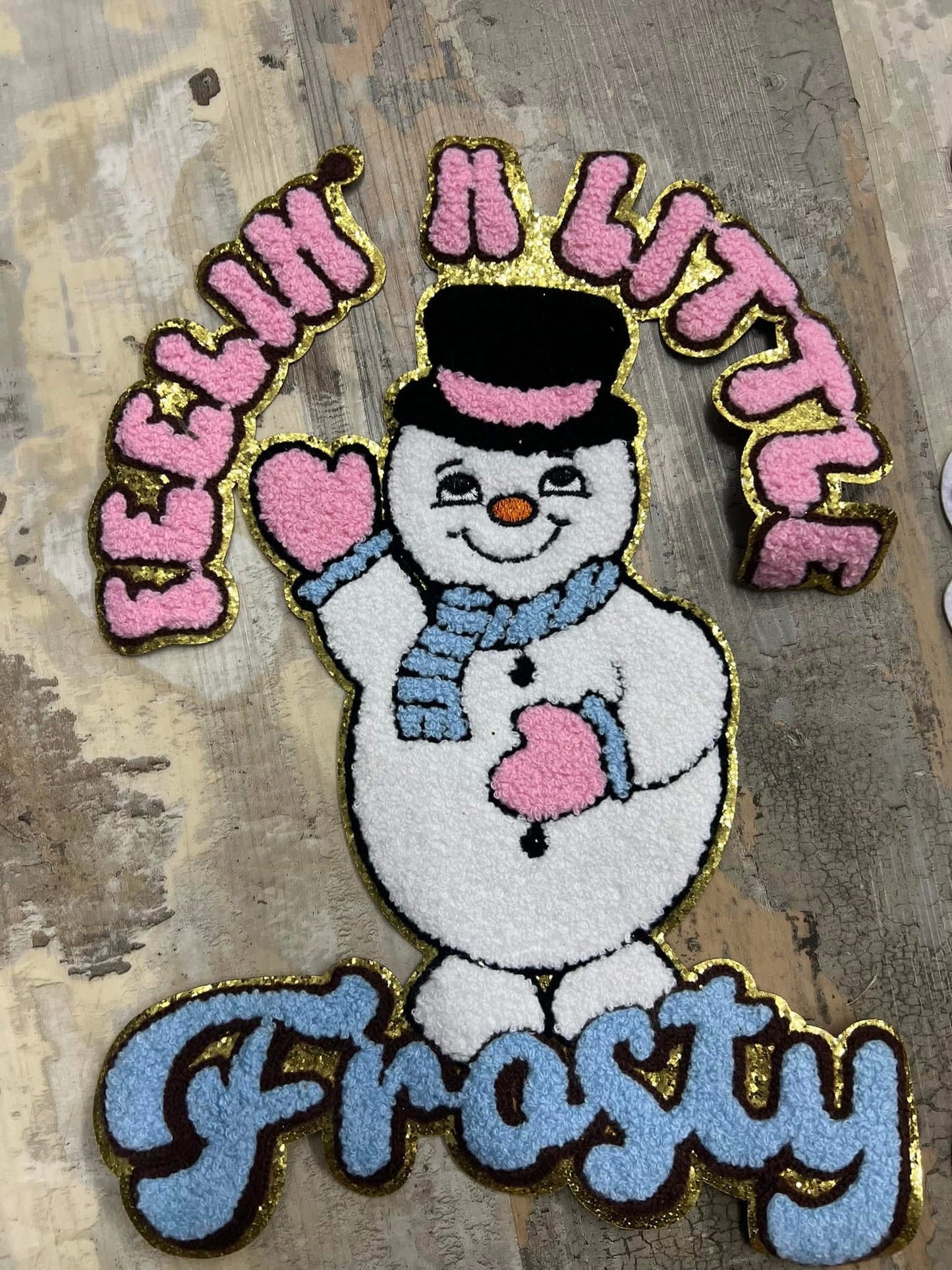 Frosty Chenille Patch