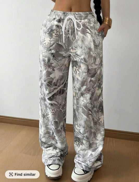 Vintage Camo Loose Fit Knit Pants Branded By Barta