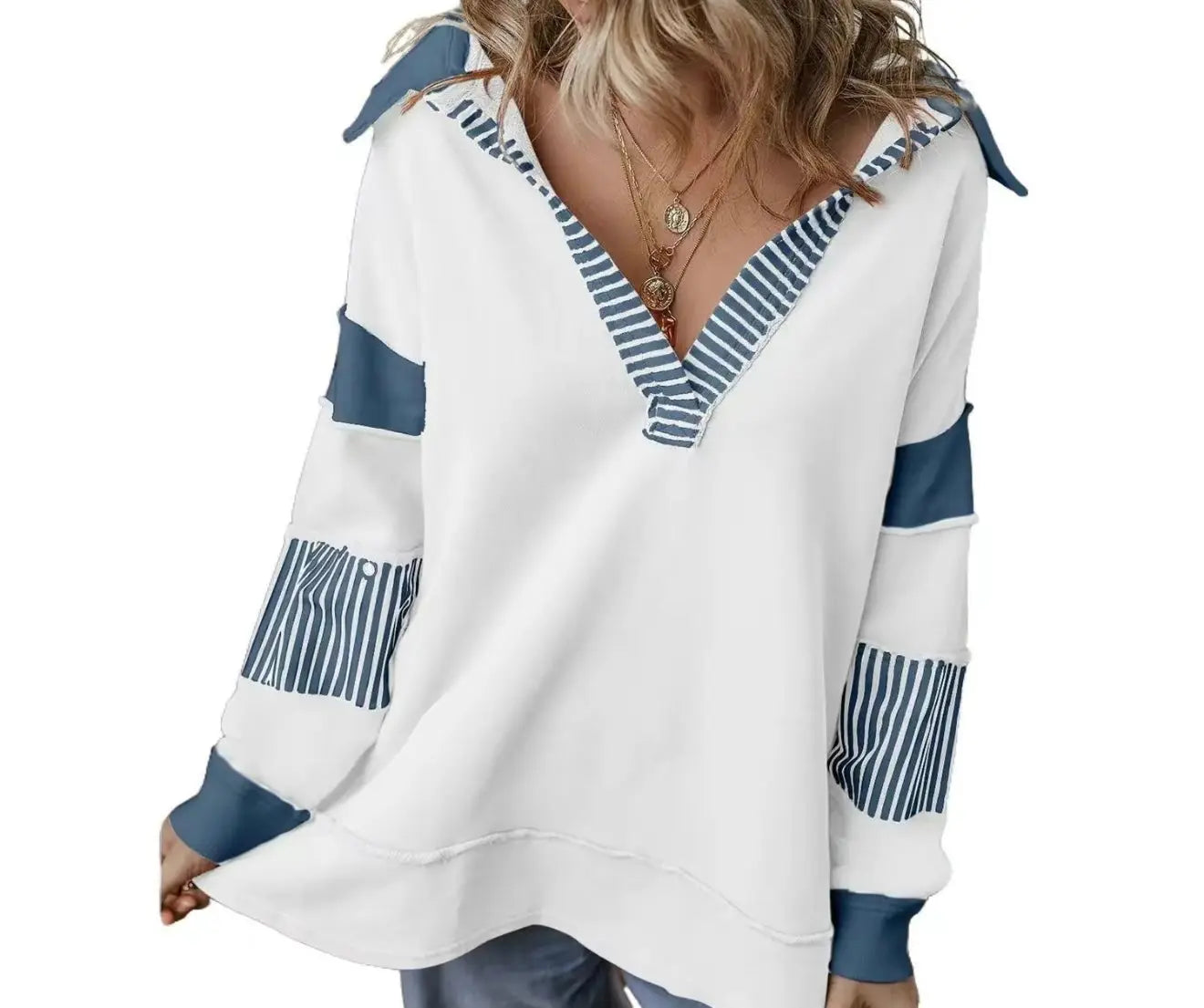 Color Block Oversized Sweatshirt Branded By Barta
