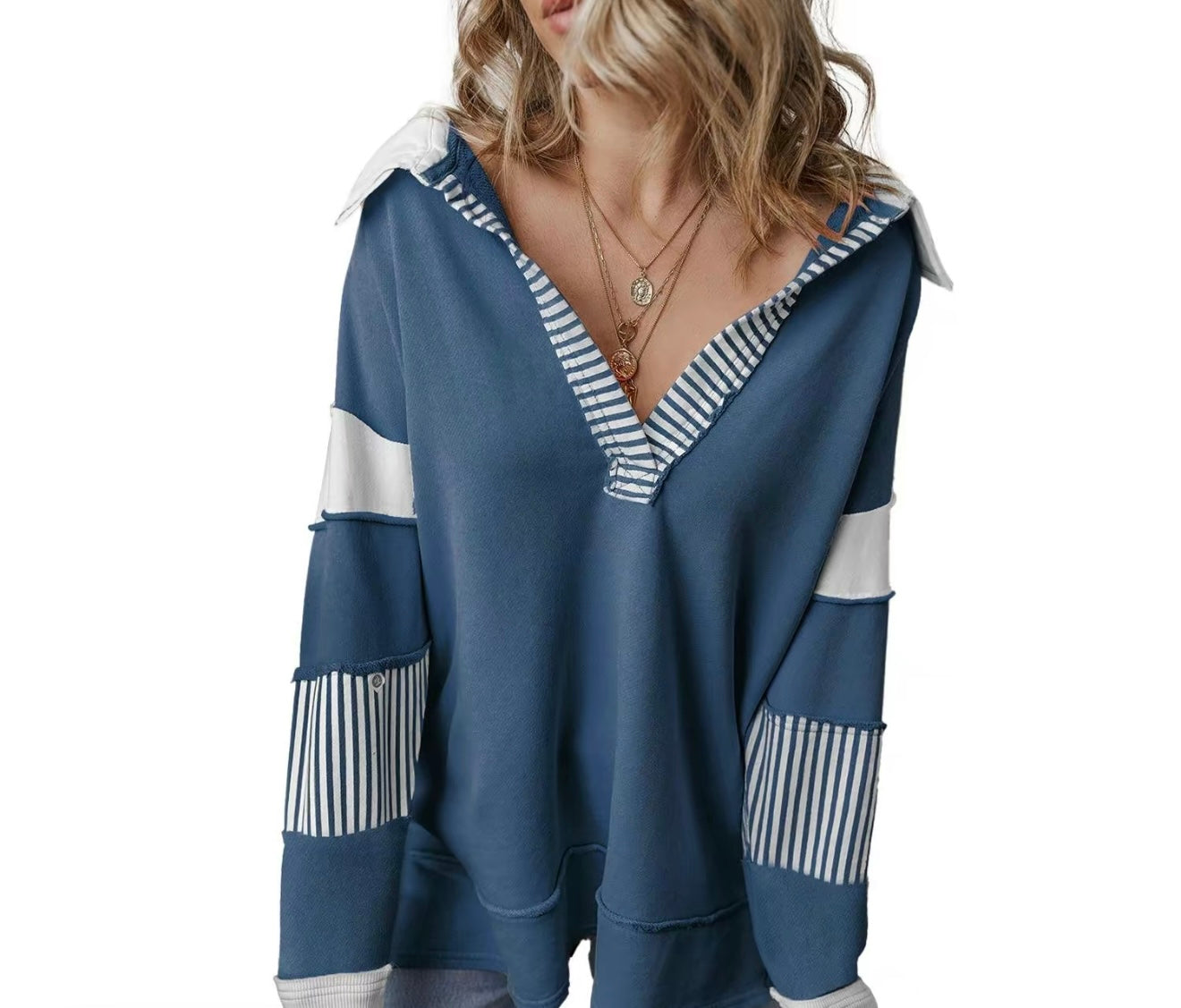 Color Block Oversized Sweatshirt