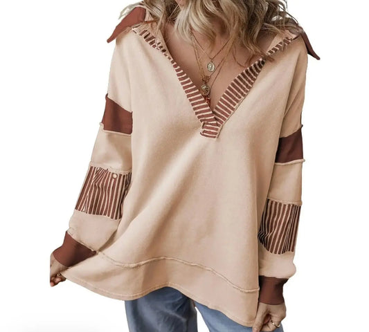 Color Block Oversized Sweatshirt Branded By Barta