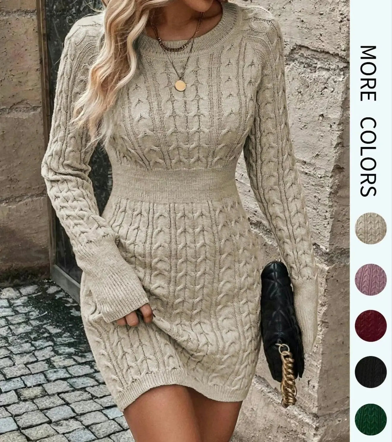 Women's Knit Sweater Dress Branded By Barta