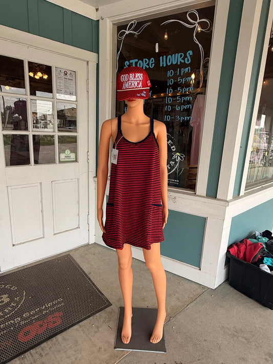 Mini Dress Stripe Romper Branded By Barta