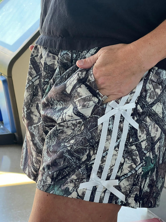 Camo Bow Shorts Branded By Barta