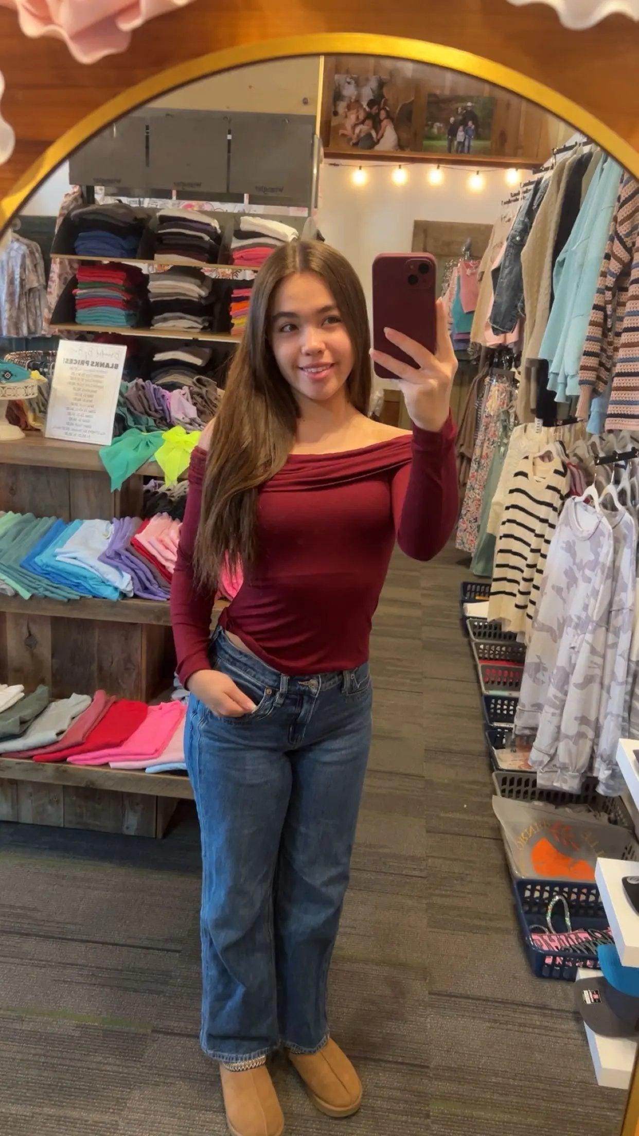 Long Sleeve Off The Shoulder Top Branded By Barta