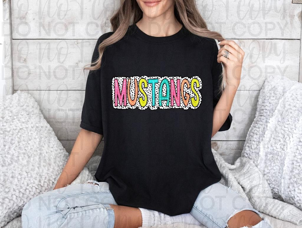 Mustangs Neon Tee