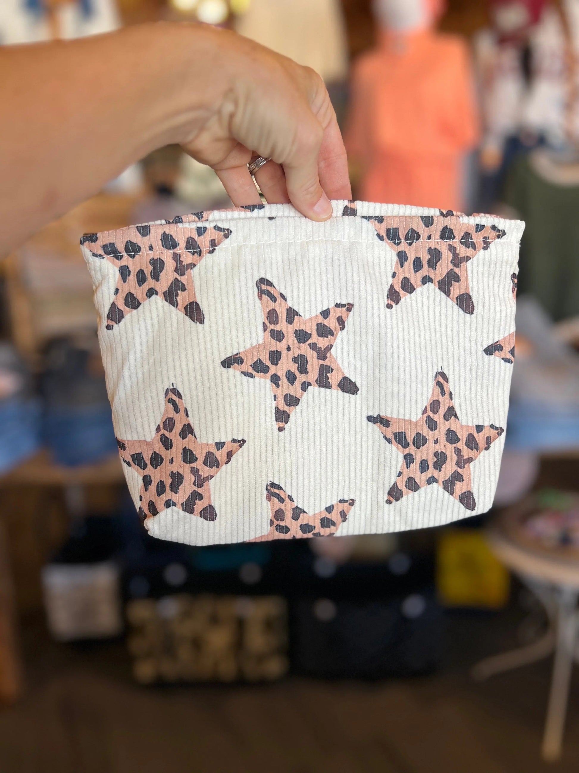 Leopard Star Pattern Makeup Bag Branded By Barta