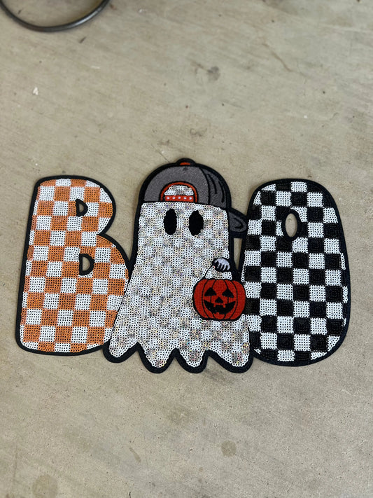 Boo Ghost Checkered Patch brandedbybarta