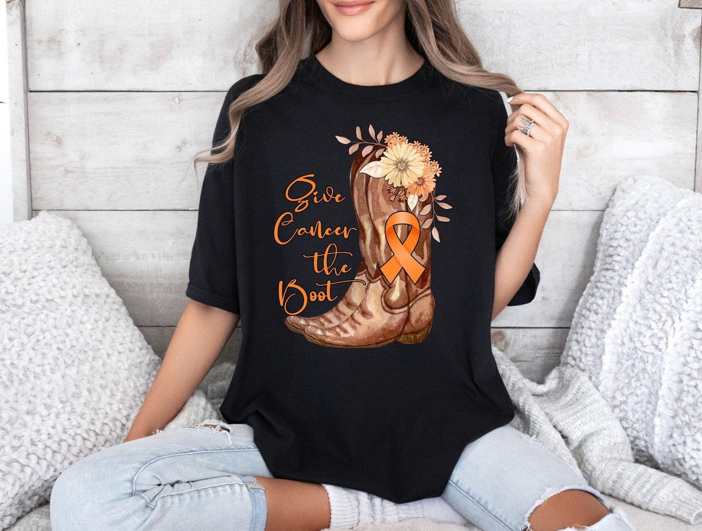 Support Roberta Duncan Cancer Tee Boot