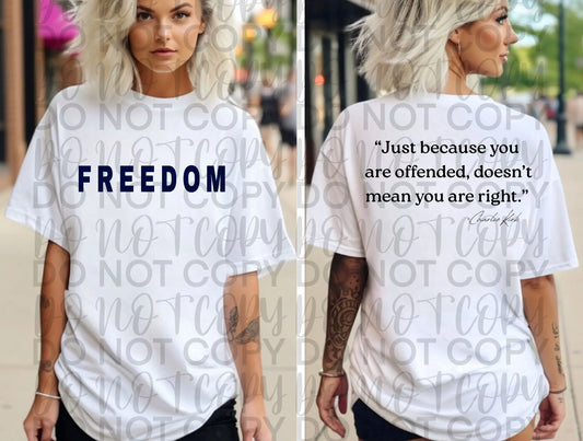 Charlie Kirk Graphic Tee Branded By Barta