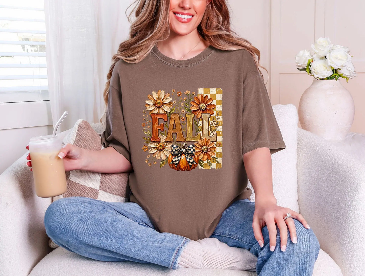 Fall Floral Pumpkin Graphic brandedbybarta