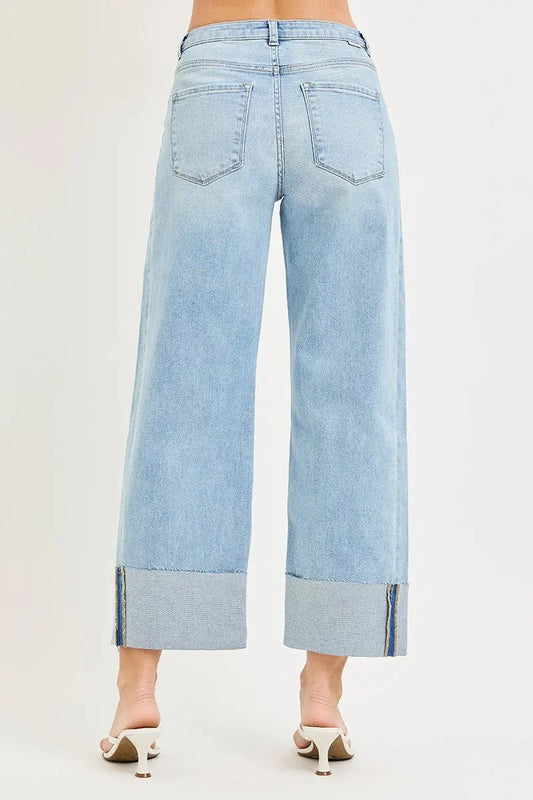 Risen Jean SLOUCHY CROP BARREL JEANS WITH DOUBLE WAISTBAND DETAILS BBB Powered By ODS