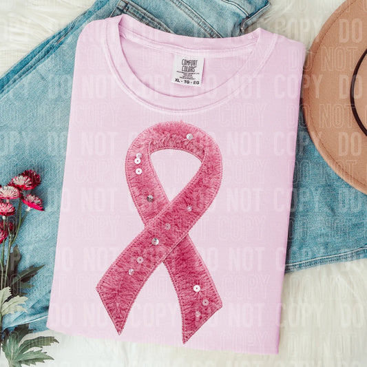 Faux Breast Cancer Ribbon brandedbybarta