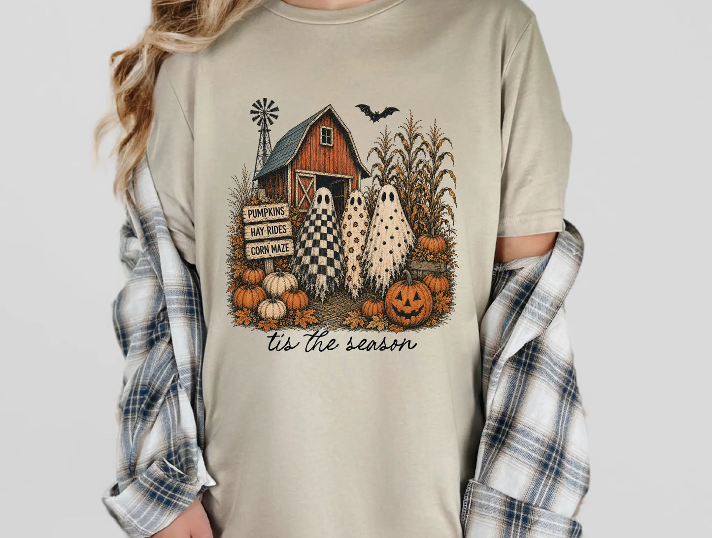 ’Tis the Season Ghosts & Pumpkin Patch Fall Graphic brandedbybarta