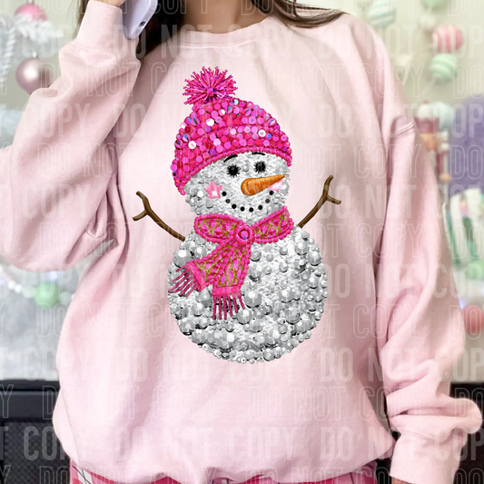 Snowman Yarn Pink Sequin brandedbybarta