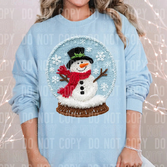 Yarn Snowman Snowglobe brandedbybarta