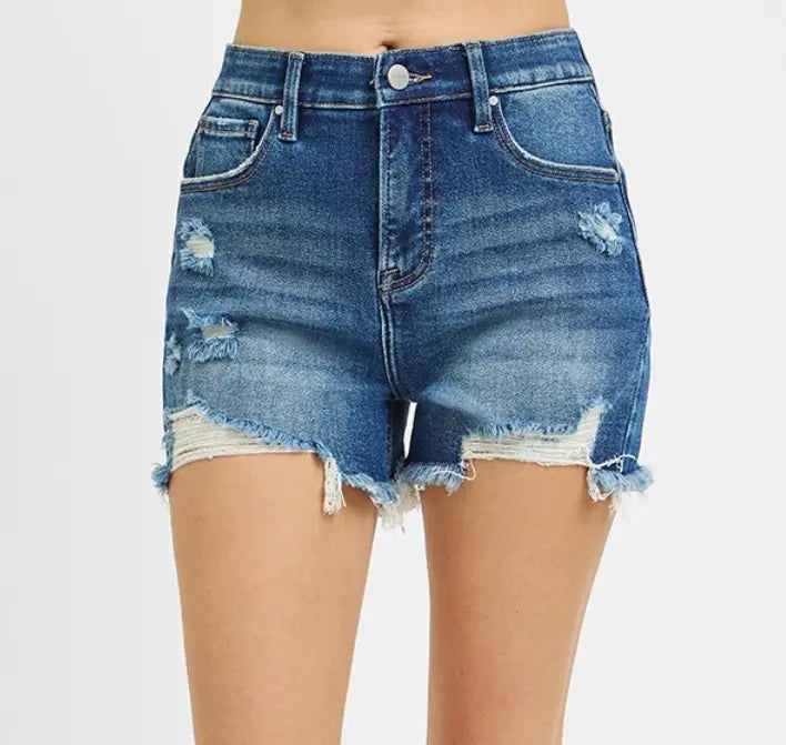 TUMMY CONTROL ELASTIC BAND HIGH RISE DISTRESSED - Branded By Barta