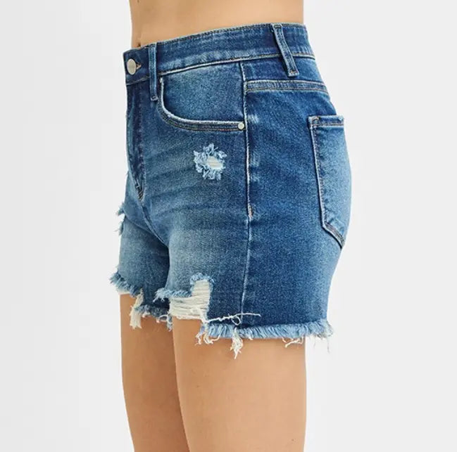 TUMMY CONTROL ELASTIC BAND HIGH RISE DISTRESSED - Branded By Barta