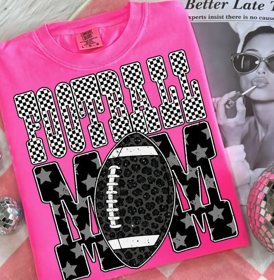 Checkered Football Mom brandedbybarta