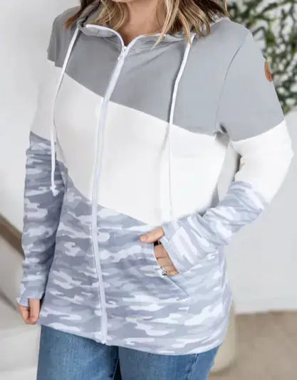 Colorblock Camo Fullzip Branded By Barta