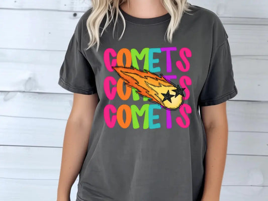 Neon Stacked Comets brandedbybarta