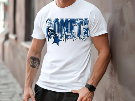 Comets Distressed Tee brandedbybarta