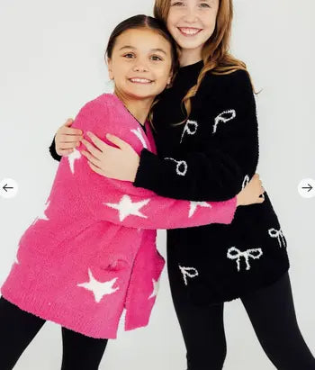 Coconut Bow Cozy Cardigan Rufflеѕ & Bоwtіеѕ - Affordable Boys & Girls Clothing