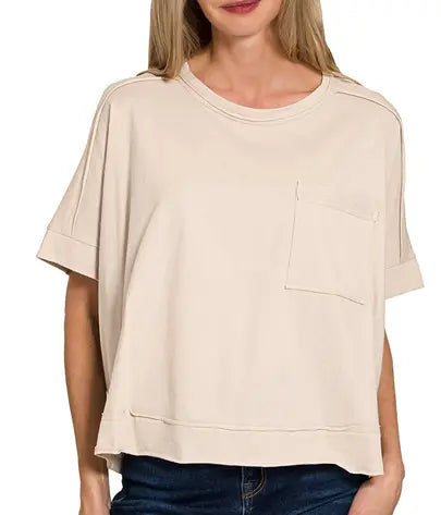 Oversized Crop Box Tee Branded By Barta