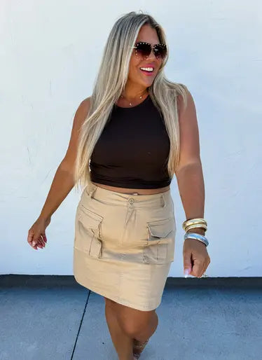 TAYLOR RIBBED TANK Branded By Barta