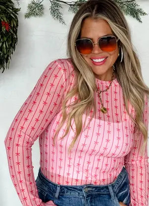 CHRISTMAS DRESS IT UP MESH TOPS Branded By Barta