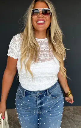 ROSALIE LACE TOP Branded By Barta