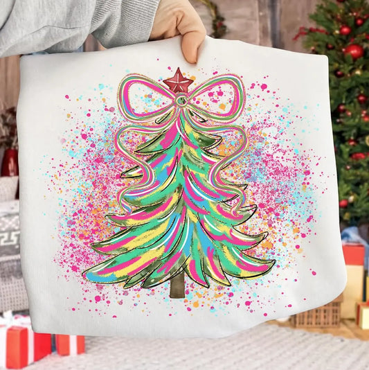 Brushstroke Colorful Christmas Tree brandedbybarta