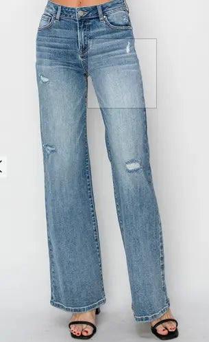 HIGH RISE WIDE LEG VINTAGE - RISEN Branded By Barta