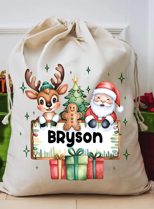 Boy Christmas Santa Sack Transfer Branded By Barta