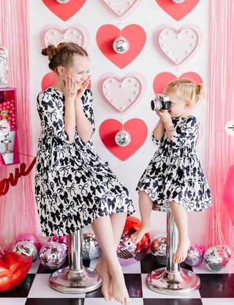 Perfectly Tied 3/4 Sleeve Pocket Twirl Dress