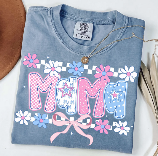 Mama Blue & Pink Floral